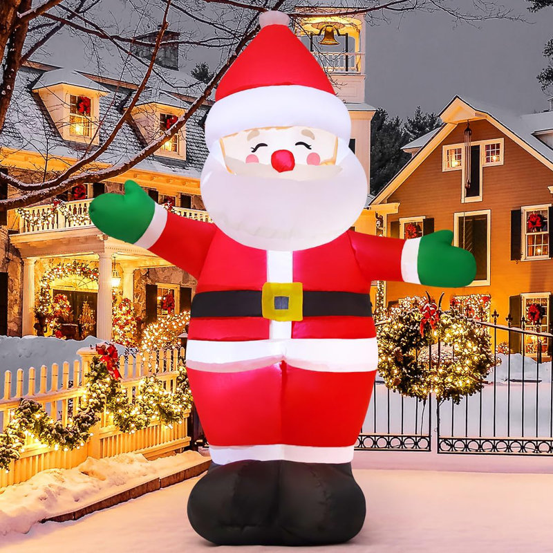 Christmas 5FT Inflatable LED Light Up Snowman Santa Decoration offers for Outdoor